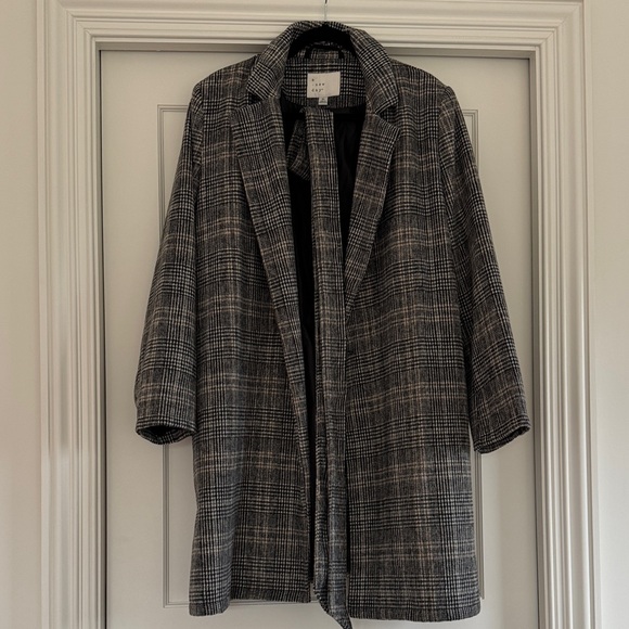 a new day Jackets & Blazers - NWOT a new day Black and White Plaid Blazer XL